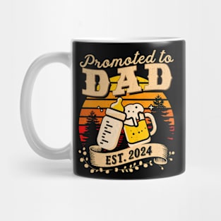 Promoted to Dad Est 2024 Soon to be Dad Father's Day Mug